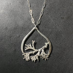 Silver Cedar Wishbone Necklace
