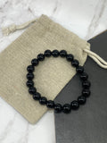 Black Agate Stretch Bracelet
