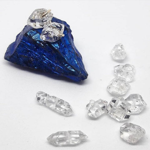 Classic Herkimer Diamond Studs (Small) :: Made To Order