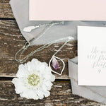 Arabesque Amethyst Pendant on Grotado Aura Quartz Drop Necklace :: Made To Order