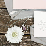 Arabesque Amethyst Pendant on Grotado Aura Quartz Drop Necklace :: Made To Order