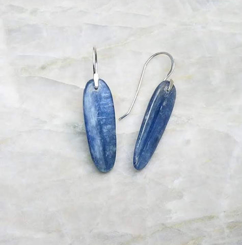 Kyanite Slim Blade Drop Earrings