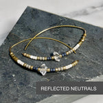Open Hoop Delicate Beaded Earrings With Herkimer :: Made to Order