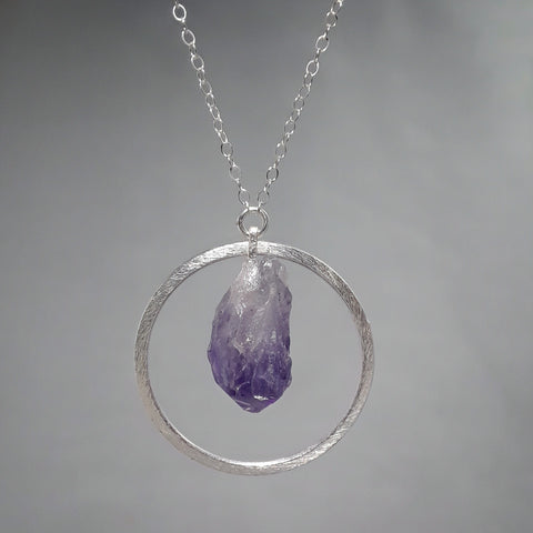 Amethyst Sun/Moon Necklace :: Made to Order