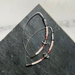 Open Hoop Delicate Beaded Earrings With Herkimer :: Made to Order