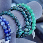 Natural Stone Beaded Bracelet :: Elastic