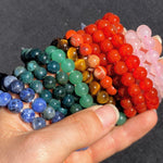 Natural Stone Beaded Bracelet :: Elastic