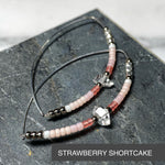 Open Hoop Delicate Beaded Earrings With Herkimer :: Made to Order